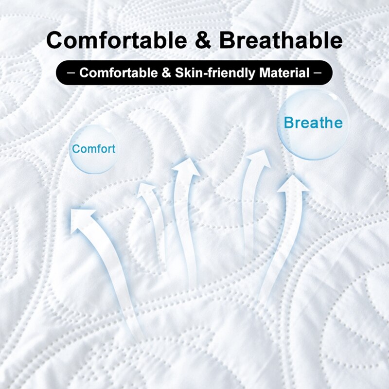 Gruba, pikowana materac wodoodporny pokrowiec na mocz i odporny na wilgoć wytłaczany pokrowiec ochronny Simmons