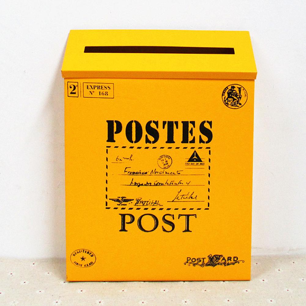 Retro Metal Mailboxes Wall Mounted Mail Box Mailbox Bucket Newspaper Letter Box Post Garden Decoration Garden Supplies