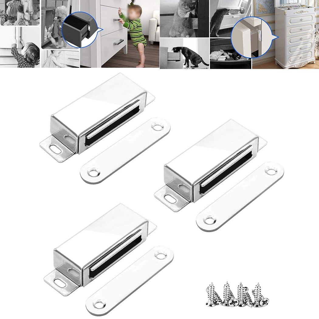 Plastic Door Catch Latch Stainless Steel 7 X 2x1.5cm Cabinet Catch Catch Door Latch