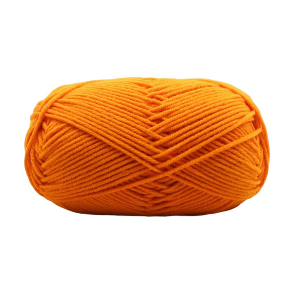 Fil de crochet en coton de lait 4 plis, ligne d'épaisseur, fil de laine ogo, , ultra doux, lework grossier, bricolage: Orange