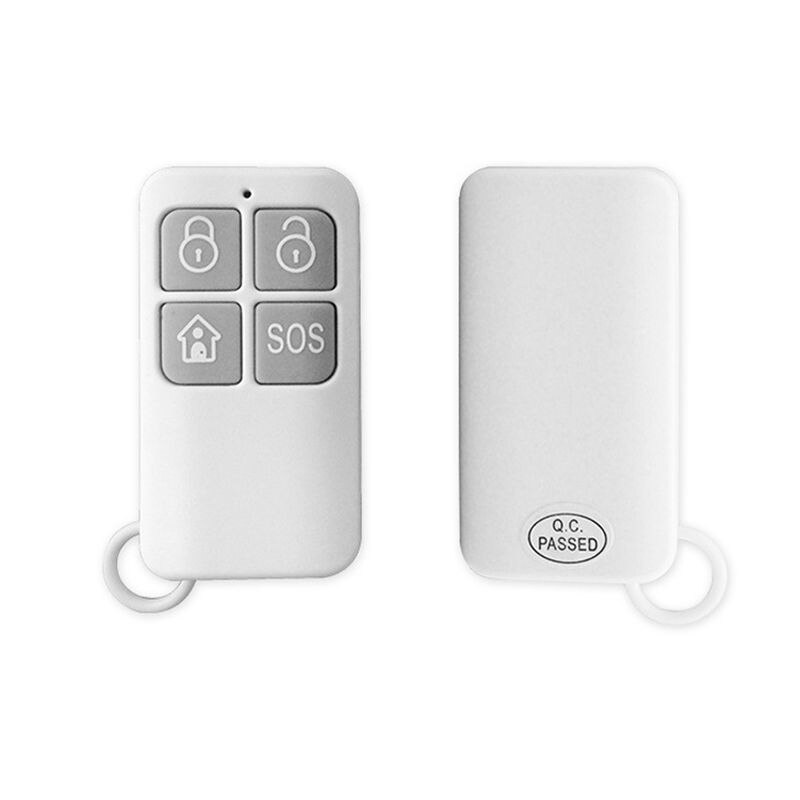 Accesorios de alarma de ladrón para hogar inteligente 43hz Control remoto inalámbrico Control remoto de 4 teclas