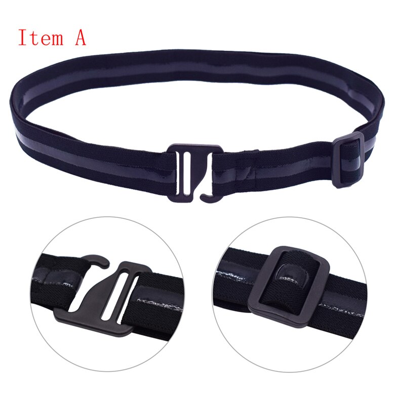 Porte-jarretelles pour homme, élastique, universel, réglable, pinces de verrouillage: Black A