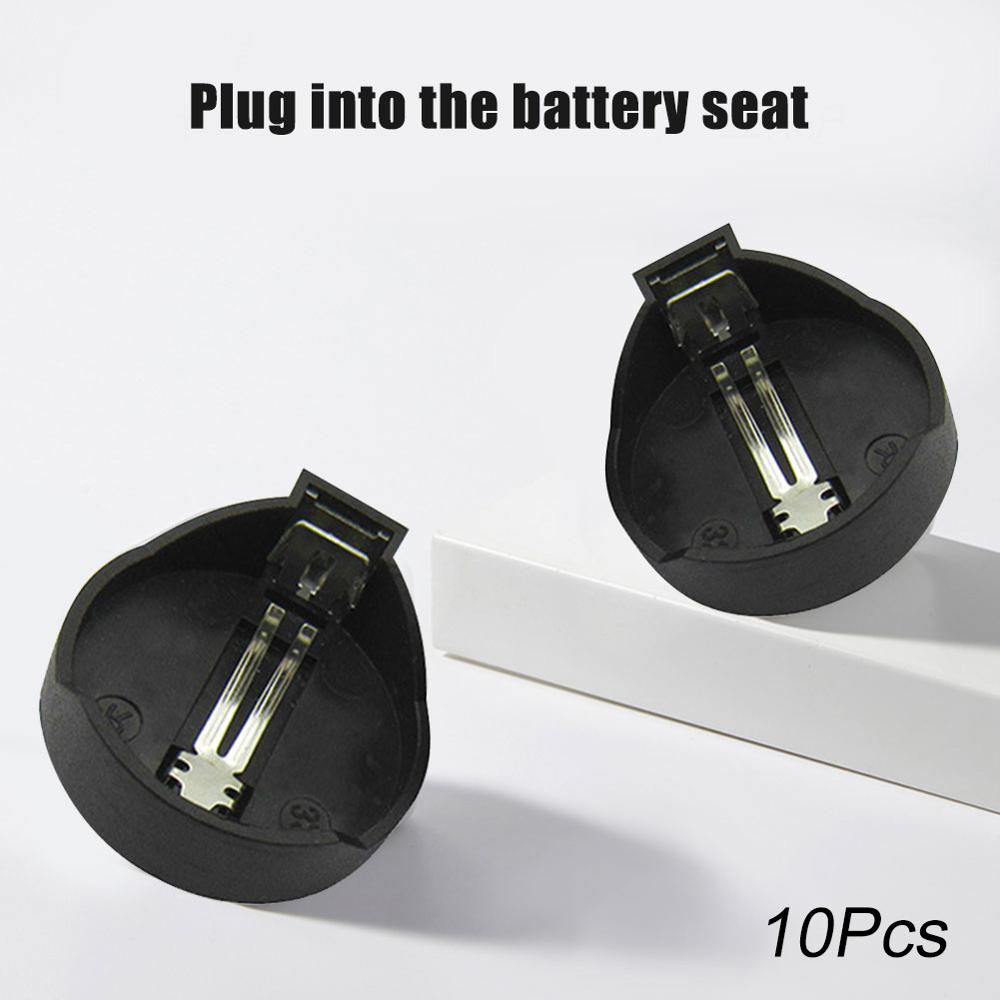 10Pcs Black CR2032 3V Button Cell Box Coin Cell Battery Socket Holder Case Battery Box