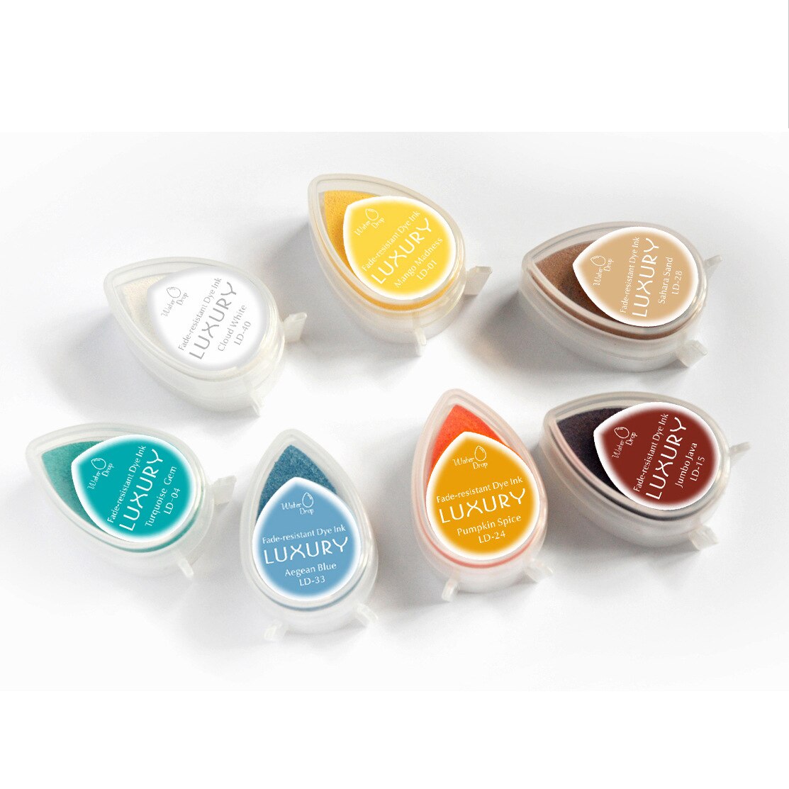 40 Colors Water Droplet Stamp Ink Pad Oil Water Finger Printing Inkpad