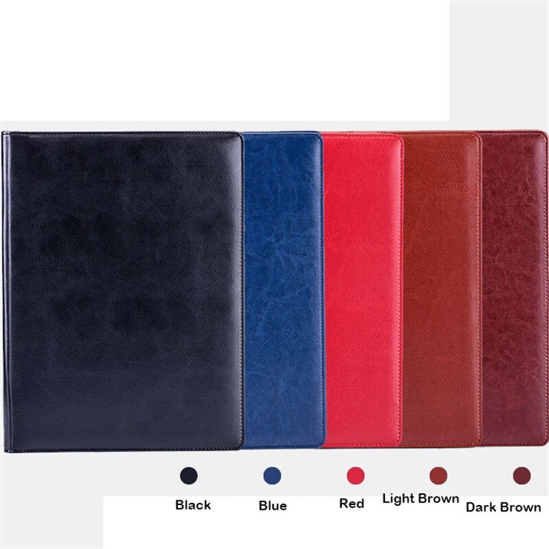 Étui de rangement A4 en cuir PU Business Padfolio, classeur Vintage Business Manager, dossier de bureau avec calculatrice
