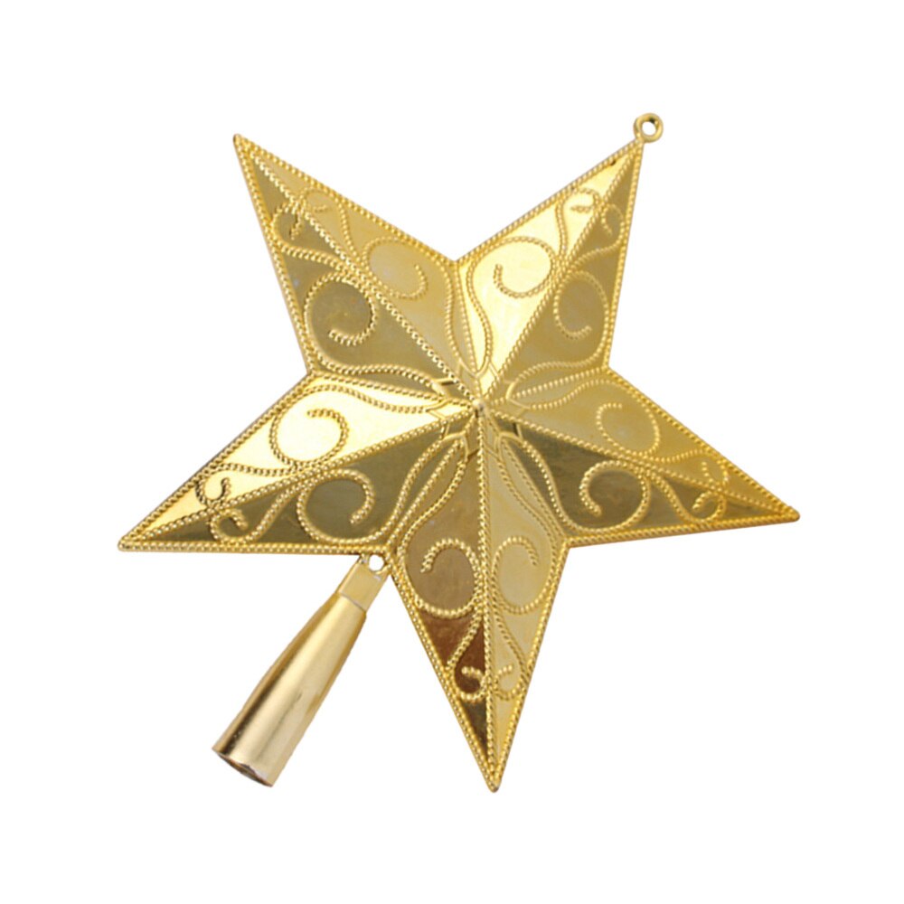 20Cm Ster Boom Topper Golden Star Kerstvakantie Boom Topper 5 Point Star Festival Treetop Decor Voor Home Party (Goud