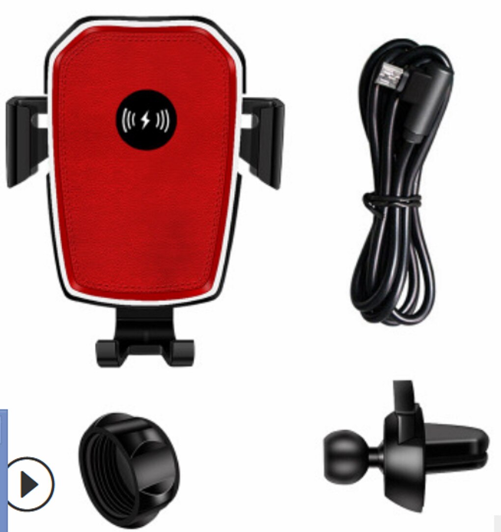 Qi draadloze snellader autolader houder standaard 2 in 1 voor mobiele telefoon: Zuignap a