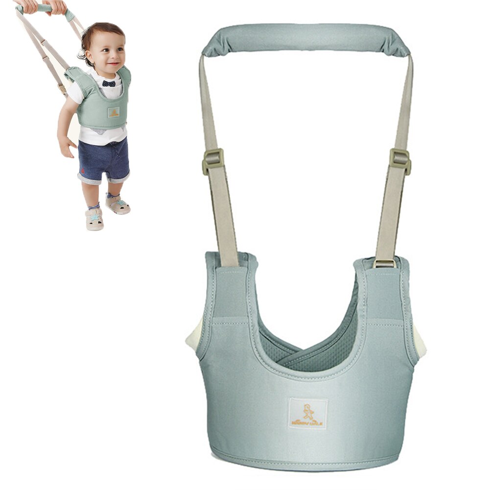 Gåstolssele assistent ryggsäck baby walk inlärningsbälte gåhjälpmedel för inlärning av småbarn gåhjälp justerbar rem: Blå