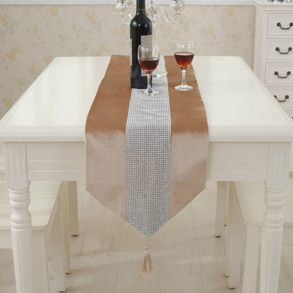 Wedding Decoration Rectangle Kitchen Modern Birthday Runners Outdoor Party Decoration Table Runner luxury home decor: Yellow