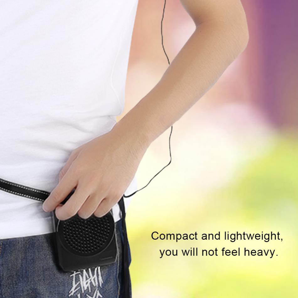 110V-220V Portable Rechargeable Voice Loud Booster Amplifier Microphone Teaching Speaker with Waistband
