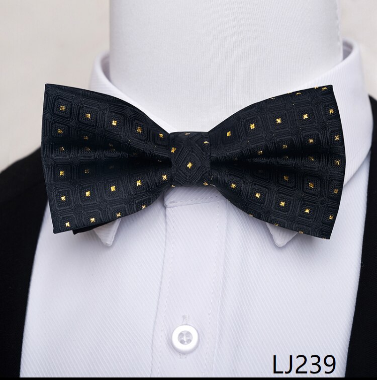 Pajarita de de para hombre, accesorios de boda de color gris oscuro con puntos, pajarita Formal para el día de los amantes de la: Gris