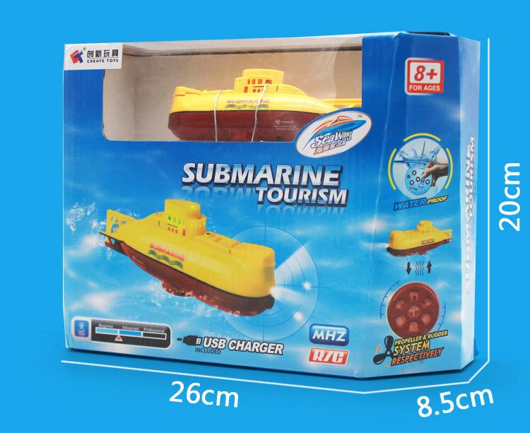 ] Afstandsbediening Mini submarine speelgoed Elektrische lekkage proof Waterdichte Innovatieve Educatief speelgoed RC Toerisme boot model