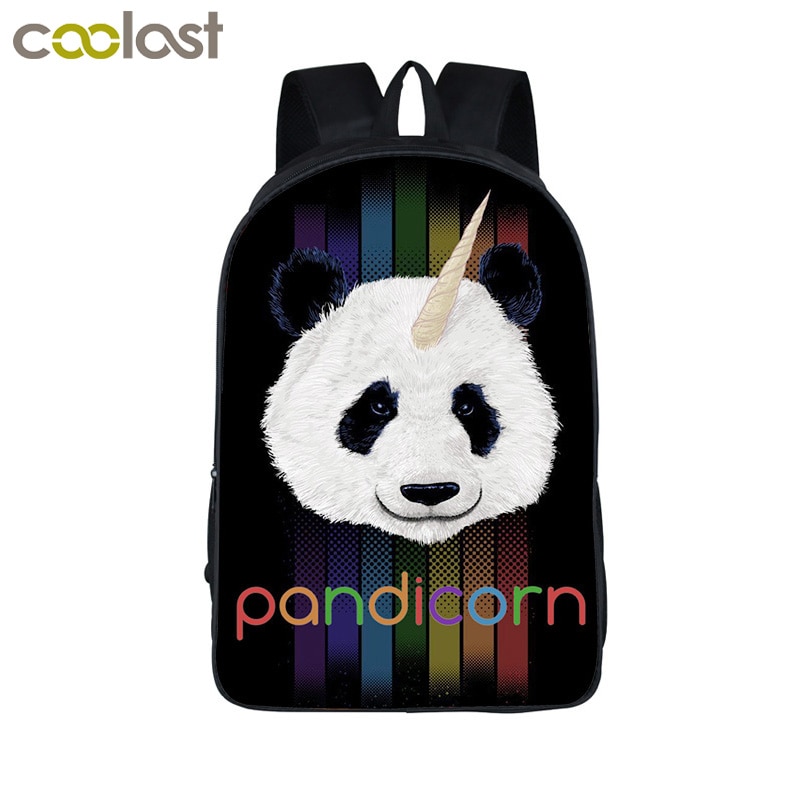 Sac à dos drôle Pandicorn pour les adolescentes dessin animé Panda licorne enfants sacs d'école sacs à dos enfants livre sac meilleur