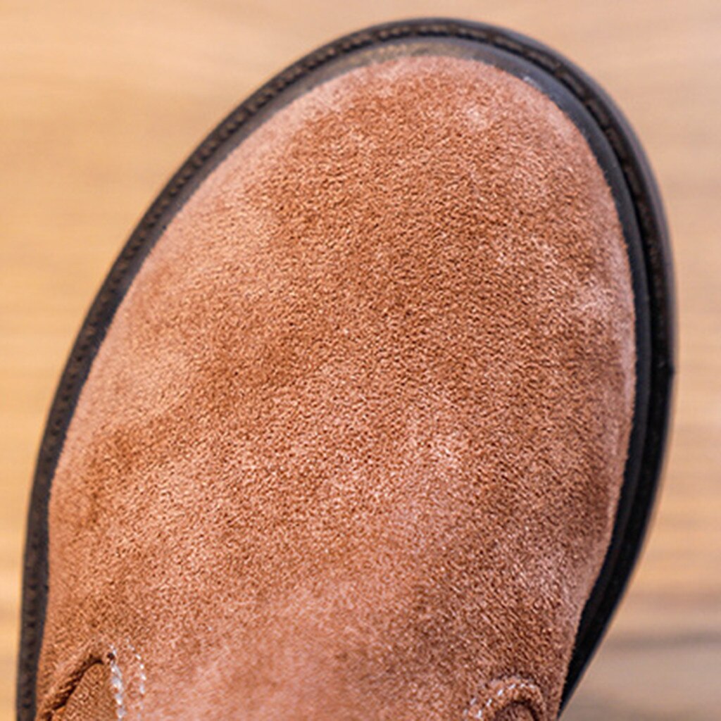 Kleinkind Baby Mädchen Solide Herde Stiefel Kleinkind Mädchen Mit Gürtel Lange draussen Schuhe Winter stiefel für mädchen freundlicher lässig stiefel