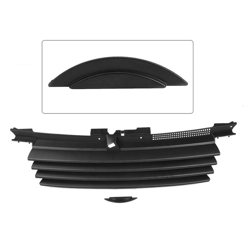 Parrilla negra para coche-rejilla delantera de capó de coche negro mate para VW/Jetta/Bora MK4 1999-2004 1J5853655C