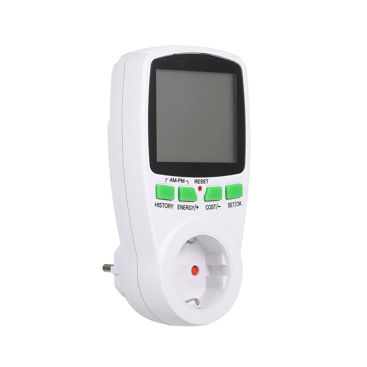 EU Plug Plug-in Digital LCD Energy Monitor Power Meter Electricity Electric Usage Monitoring Socket
