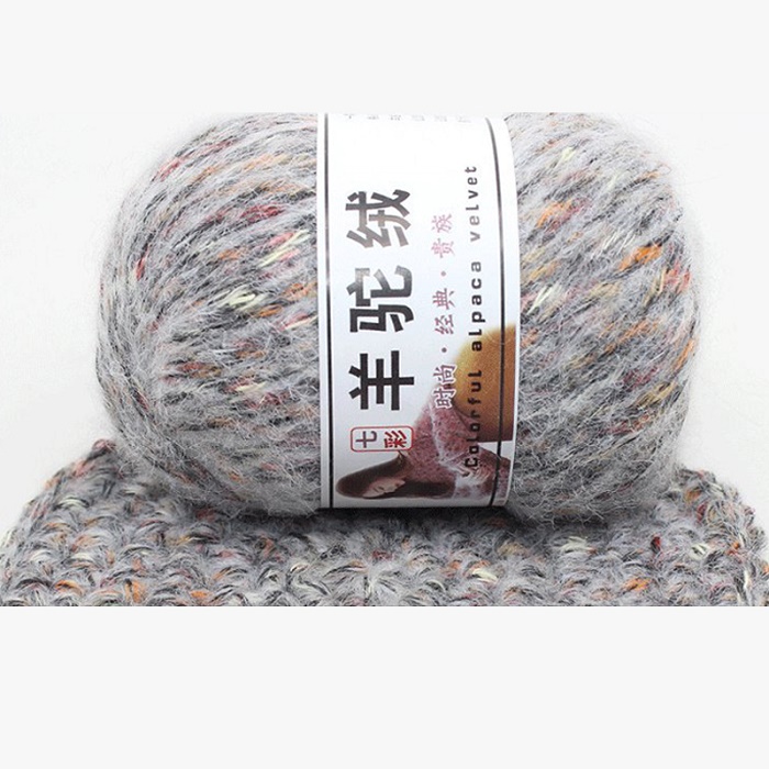 Alpaga de vêtements, couture et fils, pull, écharpe, gants, chapeau, tricot à la main, fils mélangés, 15 couleurs: 8