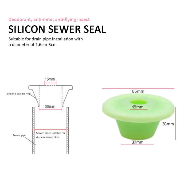 Sewer Pipe Sealing Ring Deodorant Silicone Floor Drain Sealing Ring Washing Machine Pipe Sewer Sealing Plug