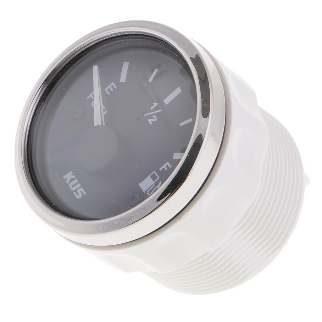 2 "52mm Universal Boat Marine Car Fuel Level Gauge E-1/2-f Stainless Steel