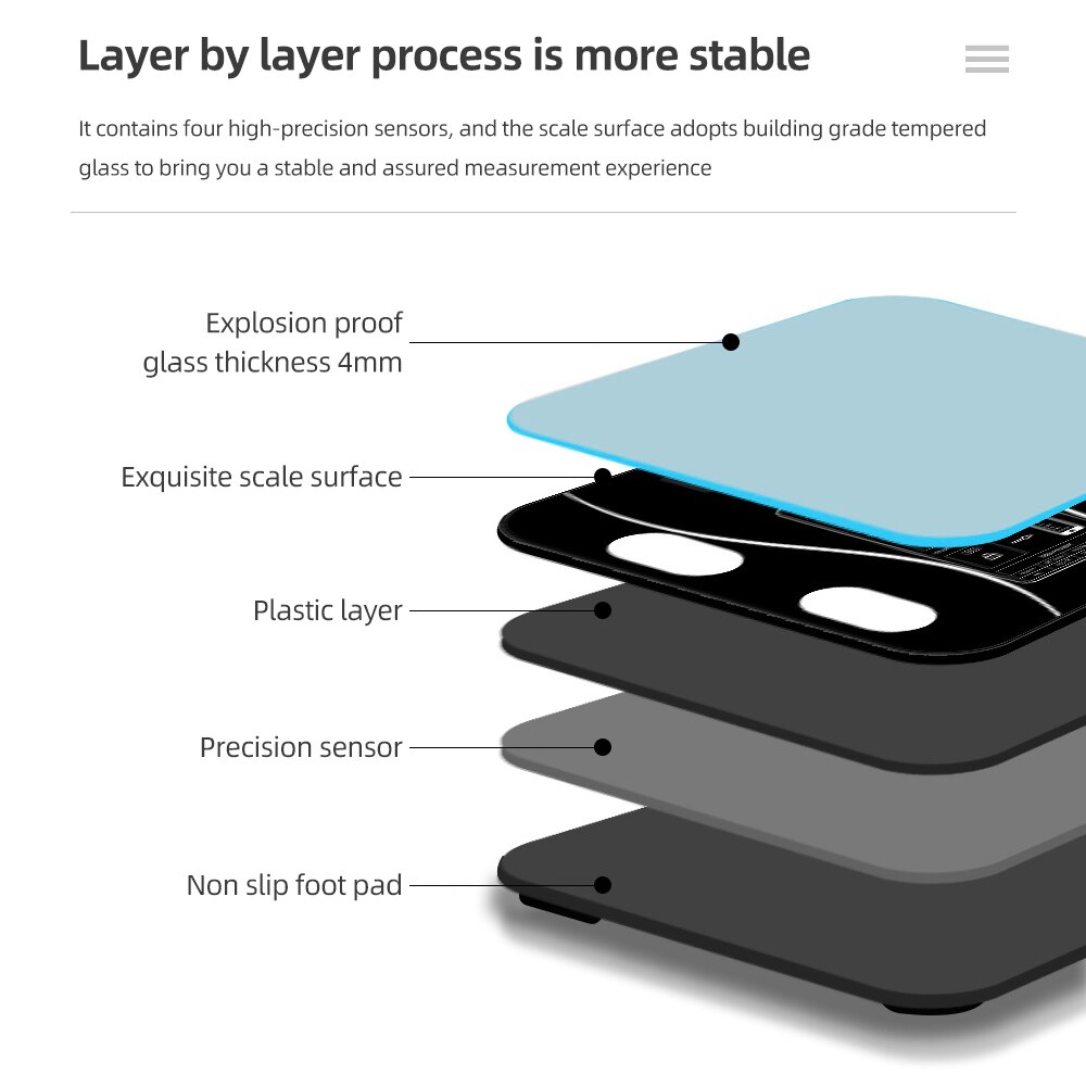 Smart Home Bathroom Scales Digital Scale Body Weight Bioimpedance Scale Electronic Kitchen Floor Bluetooth Compatible Scales