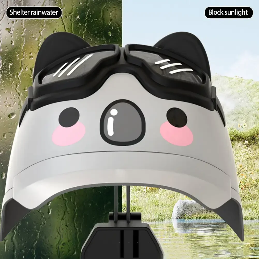 Dessin animé petit casque cavalier moto support pour téléphone portable et vélo électrique Navigation support pour téléphone pare-soleil étanche