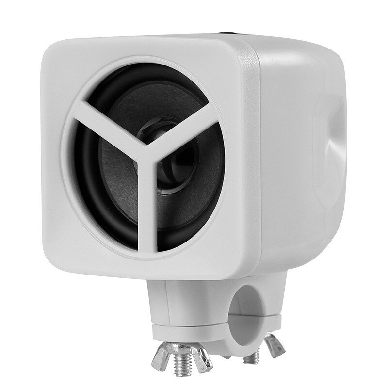 Motorcycle Bluetooth-compatible Speaker System HIFI Compact Amplifier, 2.5 Inch Waterproof Stereo Speakers, Volume Control: white