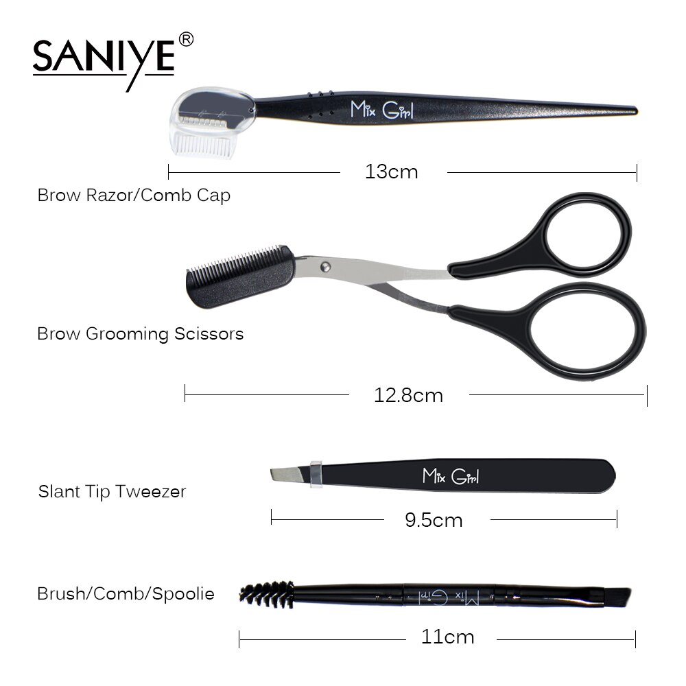 4pc/- delige set wenkbrauwscheermes, gezichtshaarverwijderaar, wenkbrauwtrimmer, make-up pincet, mesje, wenkbrauwvorm-ontharingsset, set van  w161