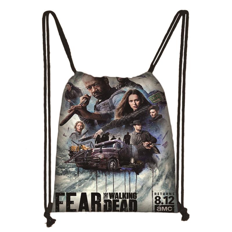 Die Walking Dead Kordelzug Tasche Druck Rucksack Täglichen Casual Jungen Mädchen rucksack Kordelzug Taschen: 006