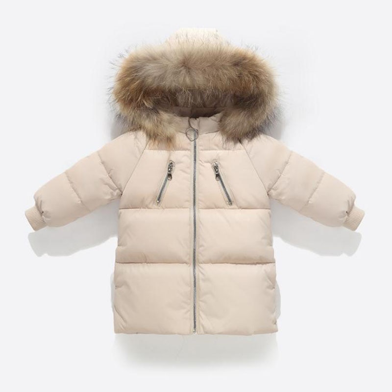 Capuchon Winter Baby Bont Winter Snowsuit Warm Sneeuw Wear Kids Russische Winter Kleding voor Jongens en Meisjes