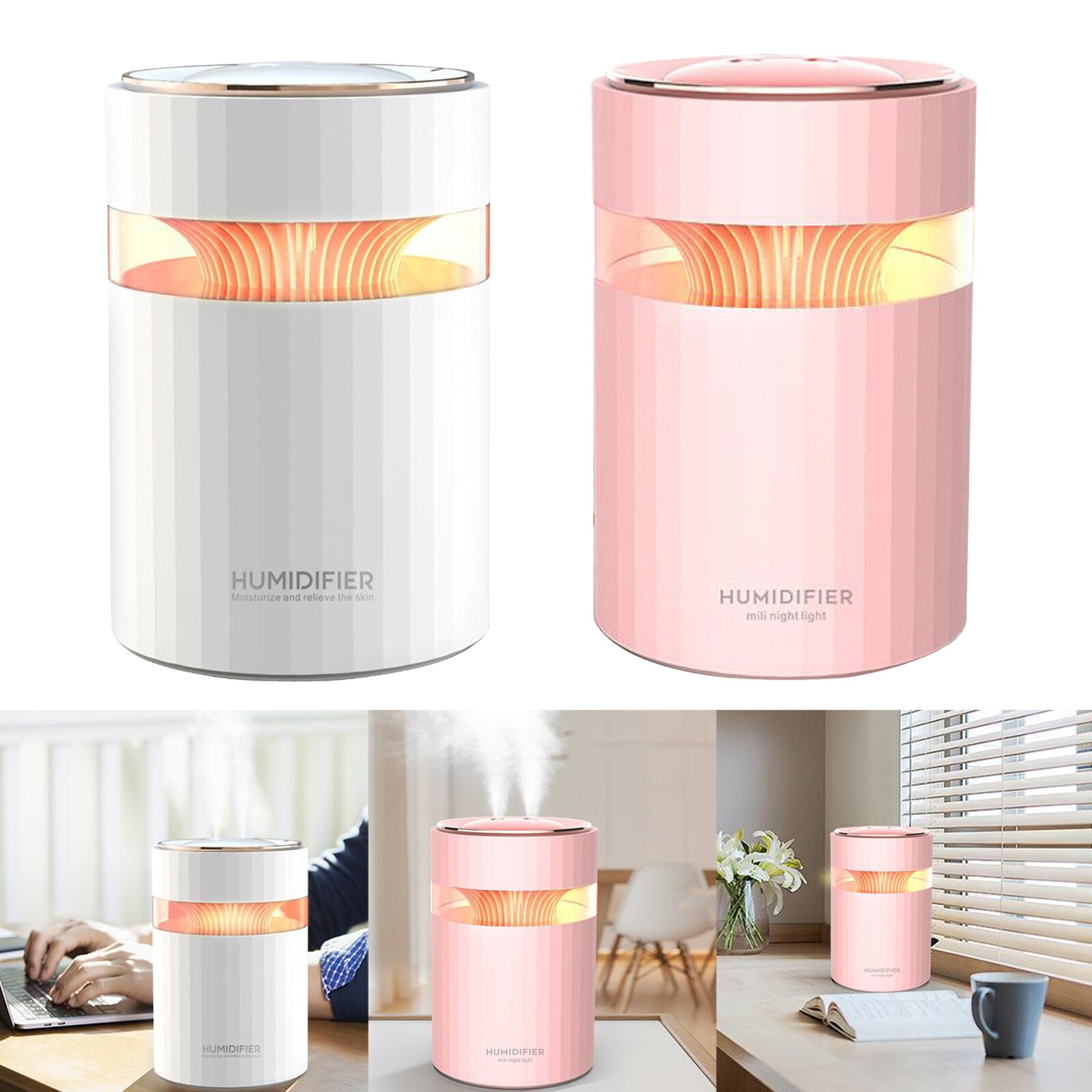 900Ml Luchtbevochtiger Etherische Olie Aroma Diffuser Mist Luchtreiniger Kantoor Tafelblad