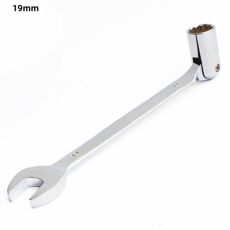 Herramienta de llave de tubo giratoria de doble extremo, juego de enchufes de actividad, herramientas, llave de tubo Flexible de cabeza giratoria métrica, herramienta de acero CRV: Morado oscuro