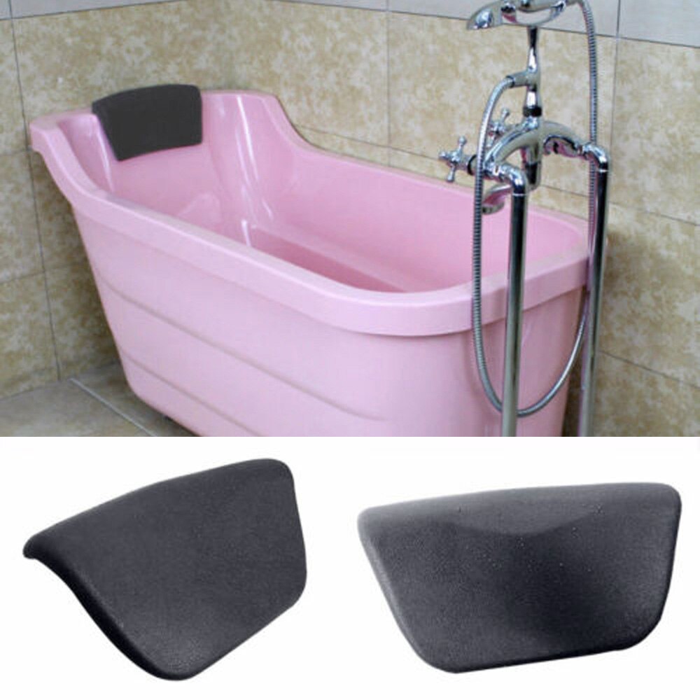 Sort badepude 265 x 150 x 60mm hjem badeværelse badekar spa nakkestøtte nakkestøtte ryg komfort badekar holder