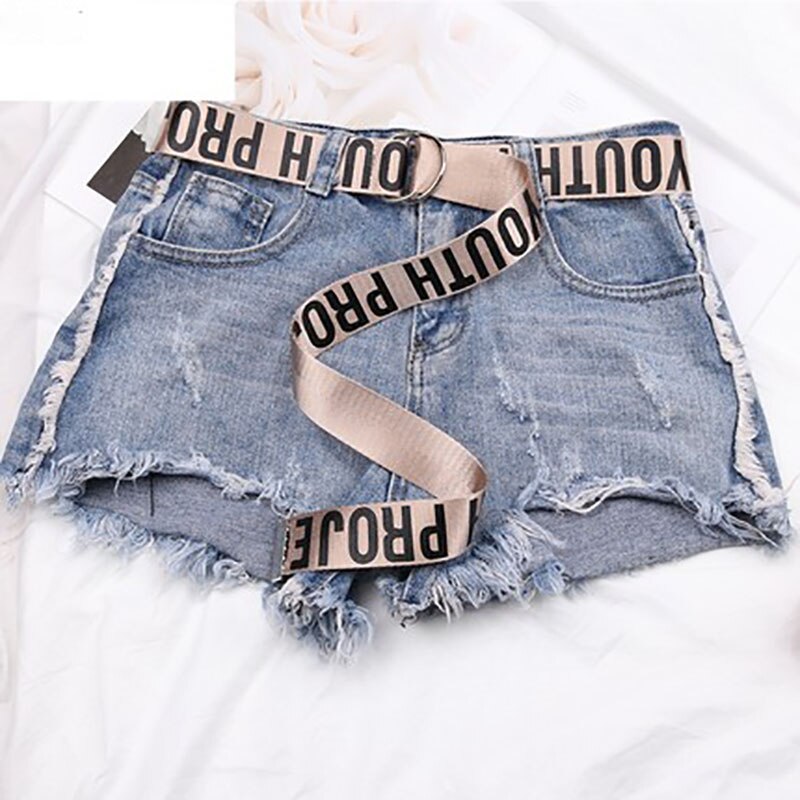 Cinturón de lona con letras para mujer, cinturón largo de nailon, accesorio harajuku, pantalones vaqueros