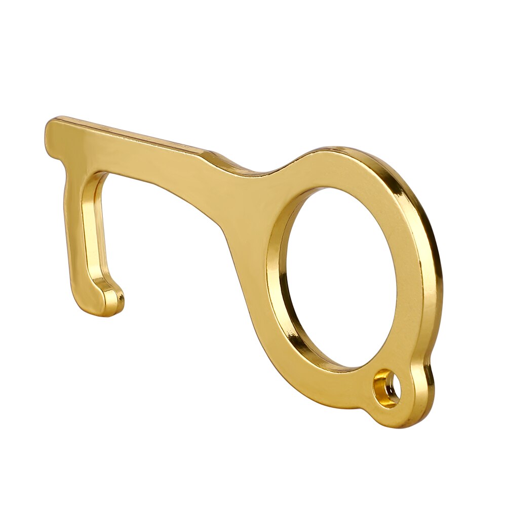 No-Touch EDC Door Opener Portable Press Elevator Safe Key Zinc Alloy Keychain Key Unbuckle With Universal Keychain Portable Hook: E1