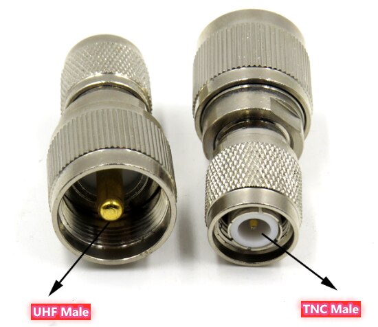 Adaptador UHF a TNC, 1 Uds., macho a TNC macho, conectores Coaxial rectos RF