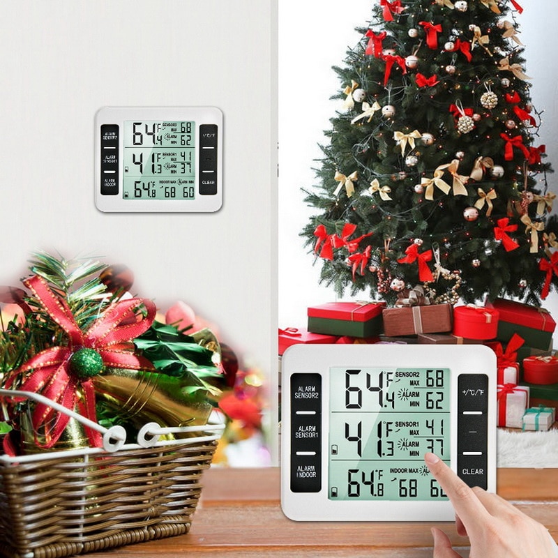 1pcs Precise Hygrometer Digital Clock Temperature Logger Humidity Meter Thermometre Higrometre Indoor Outdoor Thermometer