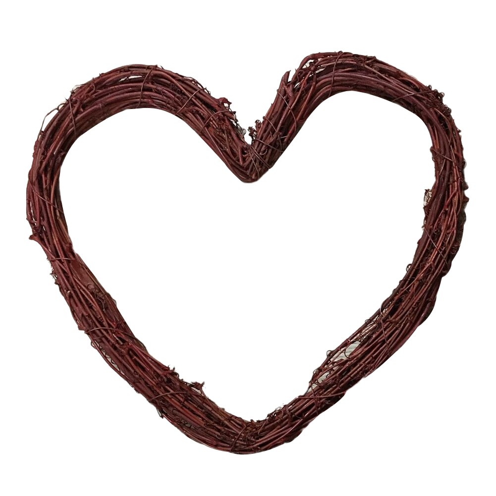 Rattan Vine Heart Shape DIY Wreath Garland Party Christmas Window Decoration