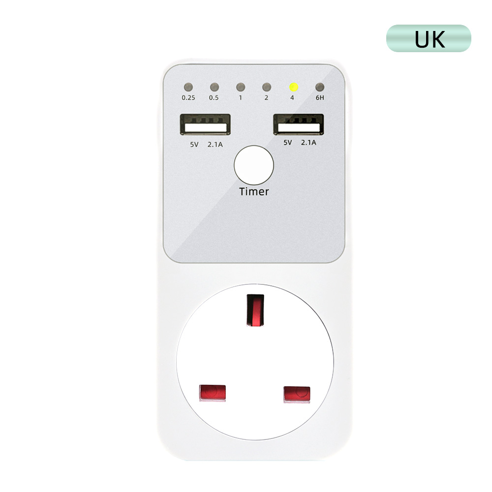 UD02 Multifunktions-Timer-Buchse, digitaler Überspannungsschutz, Steckdose, Spannungsrelais, Schalter, Stromsparung, Zeitregler, EU, uns, FR, UK-Stecker: Orange
