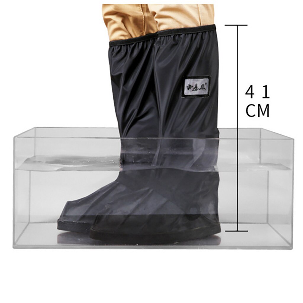 1 par genanvendelig pvc-skodæksel s / m / l / xl vandtæt regnskoovertræk udendørs camping skridsikker gummiregesko oversko