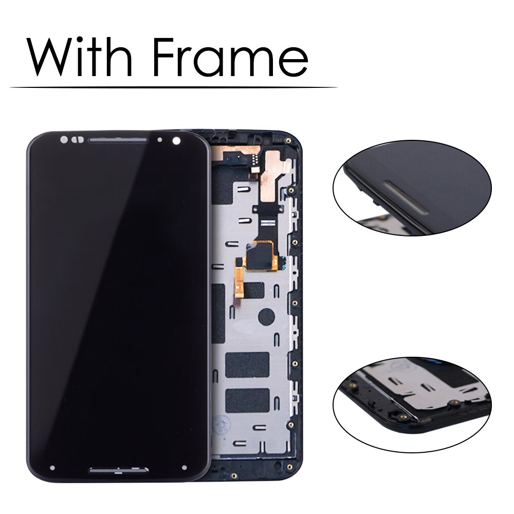 5.2 "Originele Lcd Voor Motorola X2 Lcd Digitizer Touch Screen Met Frame Voor Moto X2 Xt1092 Xt1095 Display monteren