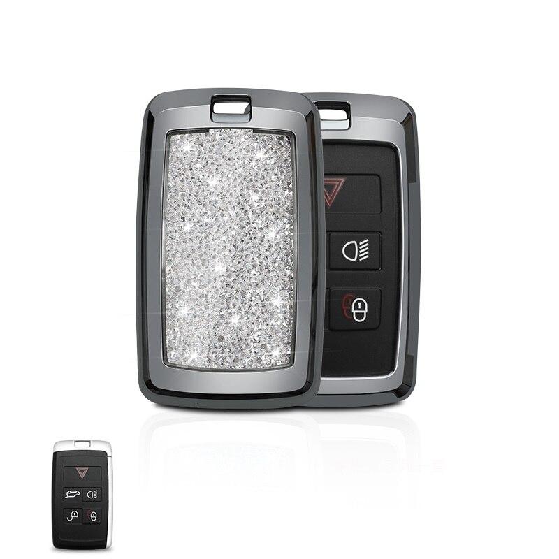 Car Remote Diamond key case key Cover For Land Rover Range Rover Evoque Discovery Sport 5: black cover 01