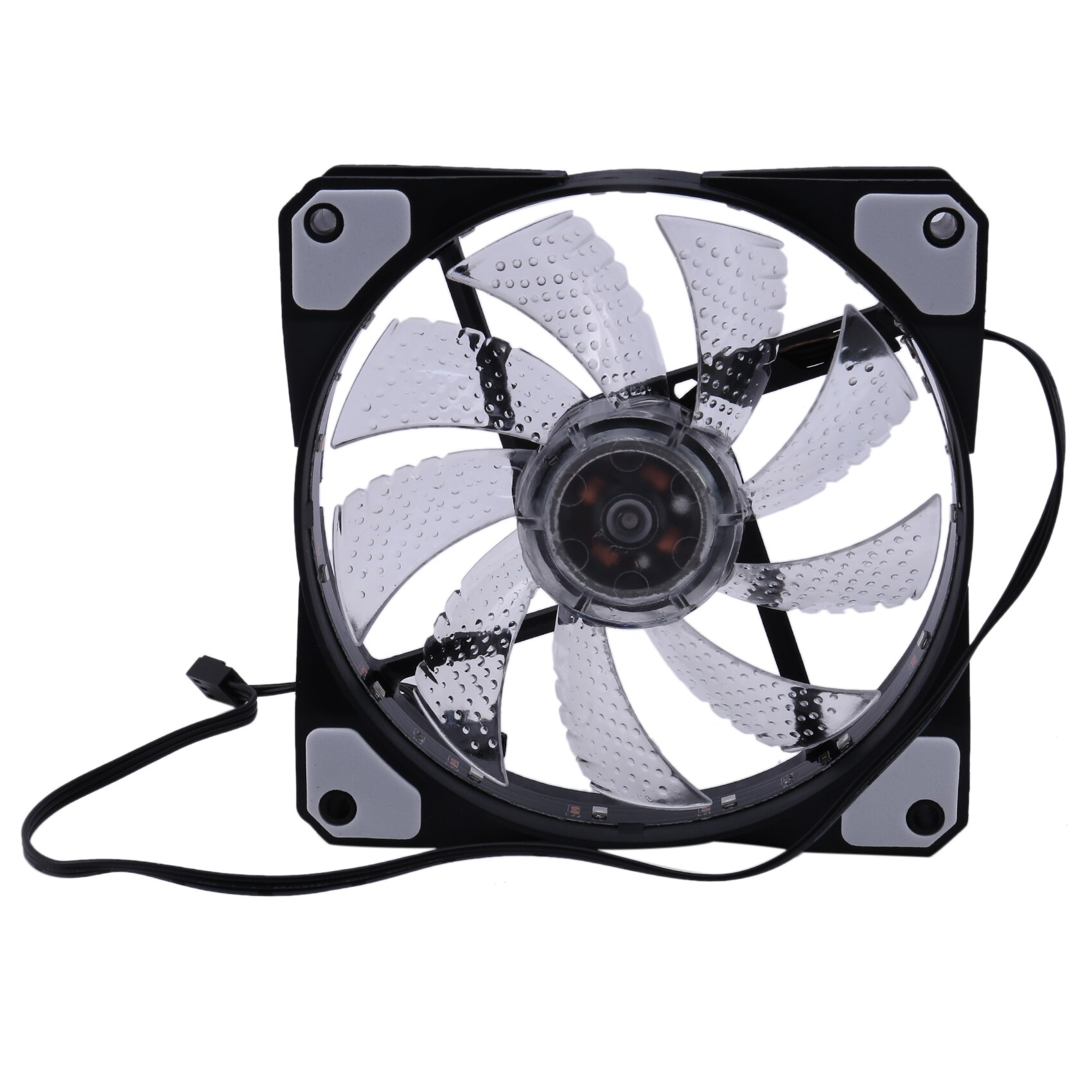 COOLMOON 120mm 15 Light Streamer LED PC Case Cooling Fan Ultra Quiet Computer LED High Airflow Cooling Fan (2-Pack)
