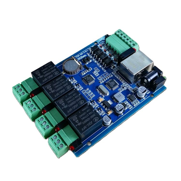 Relé de red Ethernet TCPIP de 4 vías, control remoto, salida IO, 4 entradas, grado industrial