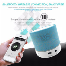 Mini Bluetooth Speaker Draadloze LED Dancing Music Audio Speaker Ondersteuning TF Card Stereo Geluid FM Radio Luidsprekers Voor Ihone Xiaomi