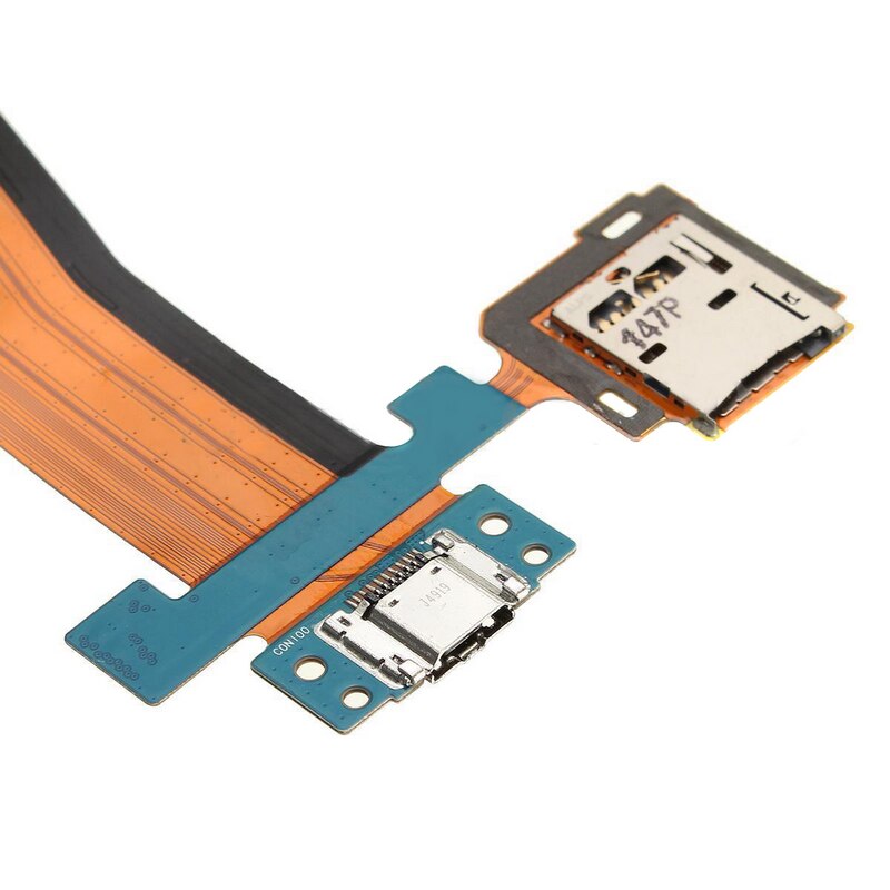 Micro sd usb opladningsport flex kabel til samsung galaxy tab  s 10.5 '' sm -t800 sm-t805 sm-t807 10.5 "udskiftning
