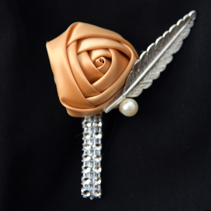 Kyunovia Blume Revers Pin Mens Hochzeit Blume Im Knopfloch Handgemachte Hochzeit Brosche Blume Im Knopfloch Knopfloch Grooms Boutonnieres FE55: Color 6