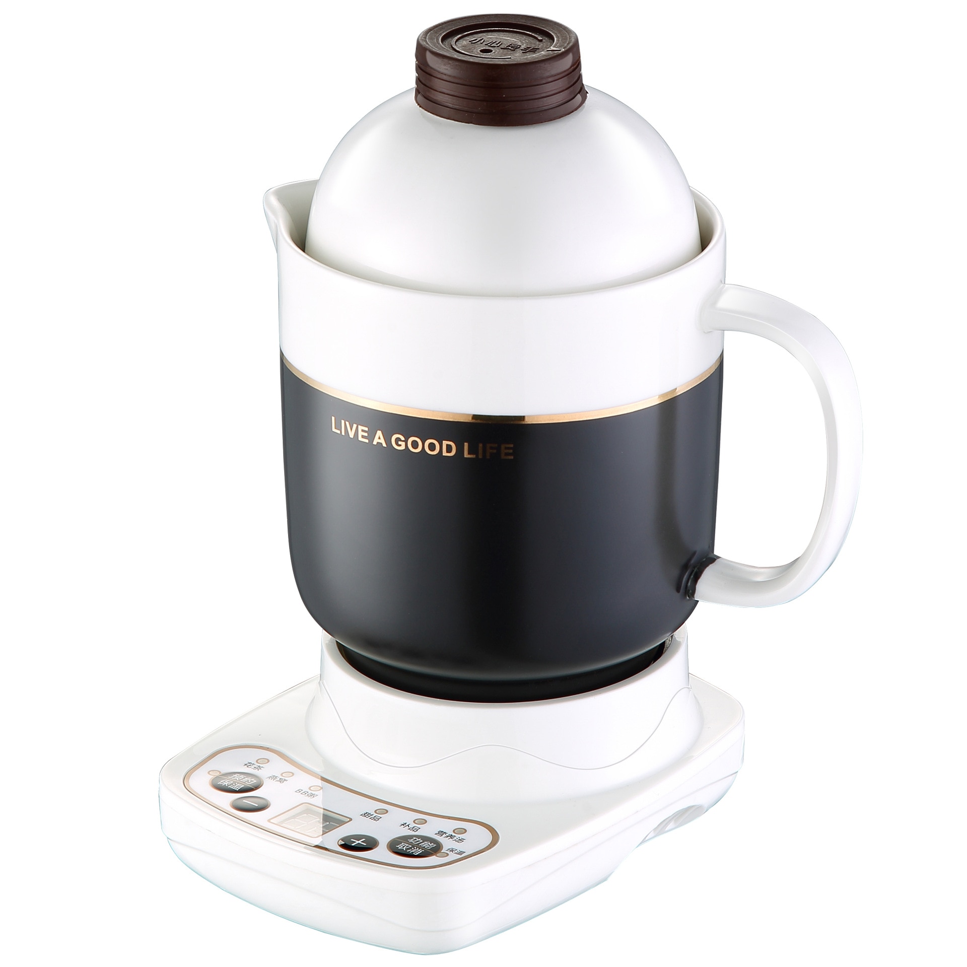 Multi-Function Electric Stew Cup Ceramic Health Pot Electric Cup Cook Congee Stew Water-Proof Slow Cooker Flower Mini Automatic