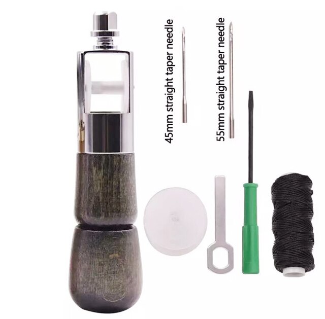 Leather Sewing Awl Thread Kit Manual Sewing Machine Speedy Stitcher Leather Craft Stitching Shoemaker Canvas Repair Tool: Set B
