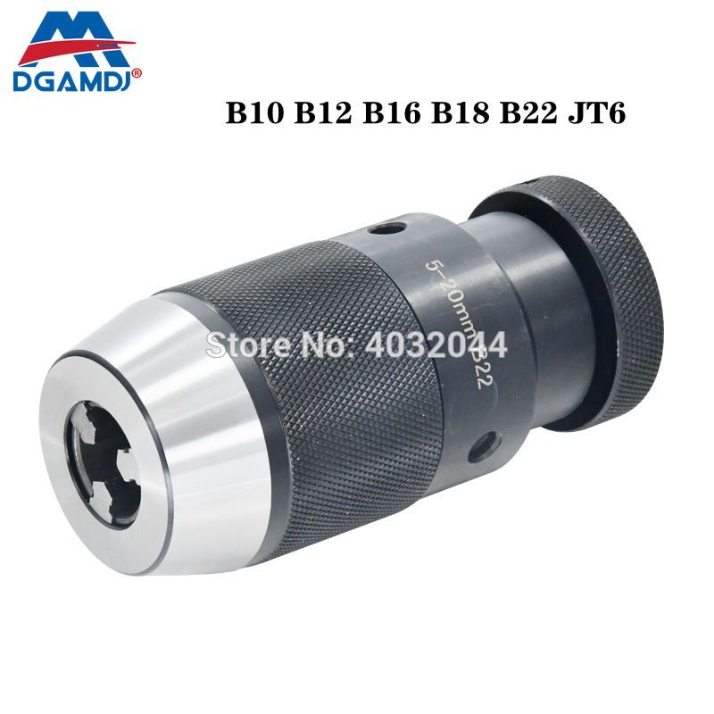 B10 B12 B16 B18 B22 JT6 Keyless Drill Chuck Precision B16 Adaptor Lathe Self Tighten Light Duty Taper Drill Chuck For Power Tool