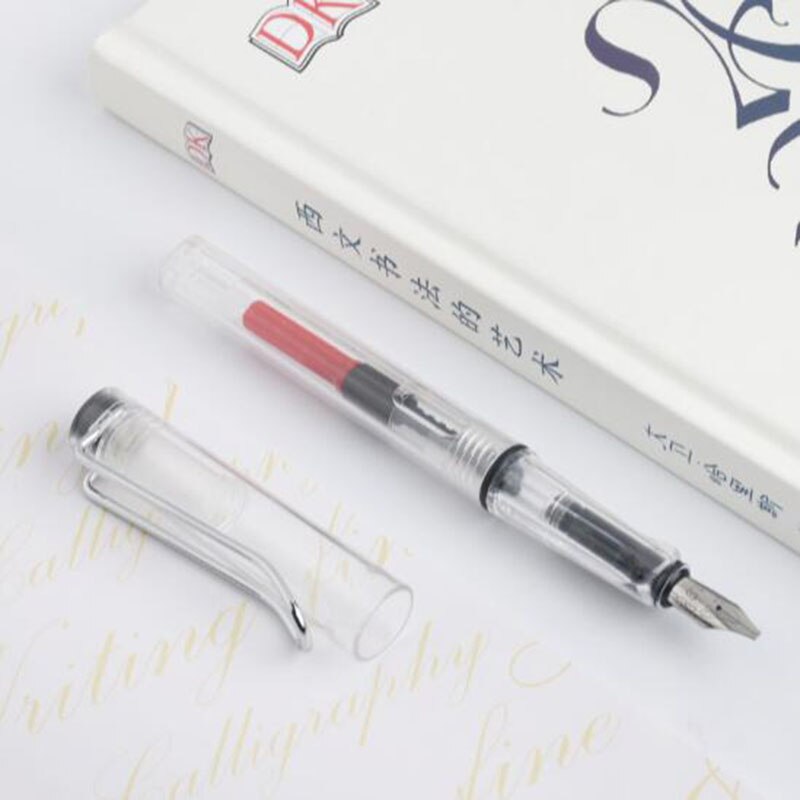 Stylo parallèle, style gothique, calligraphie anglaise, stylo tibétain, avec pôle Transparent, style Art à tête plate